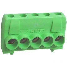 Bornier terre 5 sorties : 4x(1,5-16) + 1x(6-25) Michaud Q317