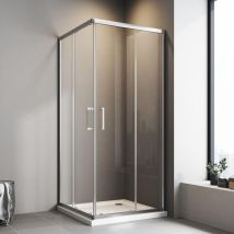 Duschkabine Schiebetür, Duschkabine 90x100cm Eckeinstieg mit Schiebetür Duschabtrennung 5mm esg Glas Höhe 185cm, links & rechts montierbar - Boromal