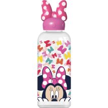 Borraccia Originale Disney Minnie Per Bambine Da 560 Ml Con Coperchio Decorato E Con Una Figura 3d Di Personaggi Amati Dai Bambini.