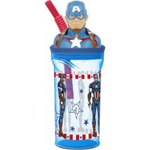 Borraccia Per Bambini In Plastica Captain America 360 Ml