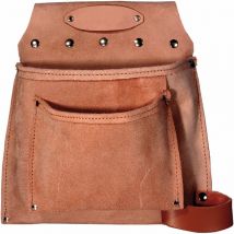 Borsa carpentiere crosta 2 tasche