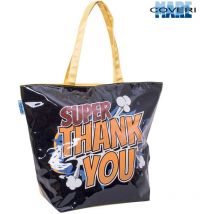 Borsa Mare Spiaggia Con Manici Stampa Fumetto Thank You 55x45x22cm Enrico Coveri