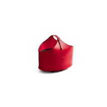 Firestyle - Borsa porta pellet o porta legna in cuoio Fabia Marrone