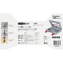 2608P00236 - Ensemble d'outils assortis, Boite 105 pièces, Argent - Bosch
