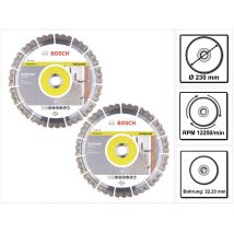 Bosch Best for Universal Disque à tronçonner diamanté 230 x 22,23mm, 2pcs. (2x 2608603633)