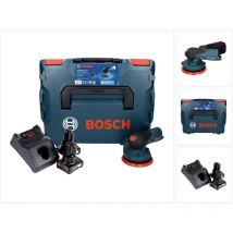 Bosch Professional - Bosch gex 12V-125 Professional Ponceuse excentrique sans fil 12 v 125 mm brushless + 2x Batteries 6,0 Ah + Chargeur + L-Boxx