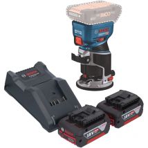 Bosch GKF 18V-8 Professional Akku Kantenfräse 18 V 8,0 mm Brushless + 2x Akku 4,0 Ah + Ladegerät