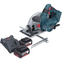Bosch GKS 18V-57-2 Professional Scie circulaire portative sans fil 18 V 165 mm Brushless + 2x batterie 5,0 Ah + chargeur