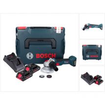 Bosch Professional - Bosch gws 18V-10 Professional Meuleuse angulaire sans fil 125mm Brushless 18V + 2x Batteries ProCORE 4,0 Ah + Chargeur + Coffret