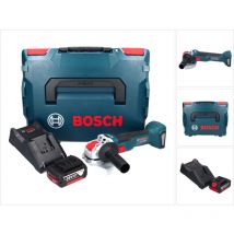 Bosch GWX 18V-10 Professional Akku Winkelschleifer 18 V 125 mm X-LOCK Brushless + 1x Akku 5,0 Ah + Ladegerät + L-Boxx
