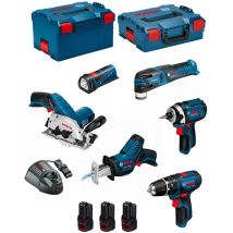 Bosch - Kit 12V BMK6-28BD3 (gsb 12V-15+GDR 12V-105+GKS 12V-26+GOP 12V-28+GSA 12V-14+GLI 12V-80+3 x 2,0Ah+GAL1230CV)