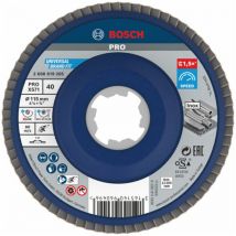 2608619205 Plateaux à lamelles x-lock version droite, spatule plastique, ø 115 mm, G 40, X571, Best for Metal, 1 pc - Bosch