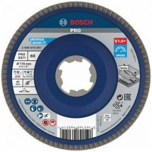 2608619207 Plateaux à lamelles x-lock version droite, spatule plastique, ø 115 mm, G 80, X571, Best for Metal, 1 pc - Bosch