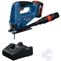 Bosch Professional - 18V System gst 18V-95 b Sierra de calar a batería (Brushless, 0-3300 cpm. Máx. prof madera: 95 mm.Pendular, led. 1,6 kg.1