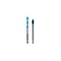 Professional expert HEX-9 Hard Ceramic and Multi Construction - Set de mèches (2 pièces, pour béton, carreaux souples, diamètre de 8.0, 8.0 mm,