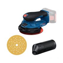 Bosch Professional - 18V System ponceuse excentrique sans-fil gex 18V-150-3 (avec 1 disque abrasif, 1 boîtier collecteur de poussière, 1 capot de
