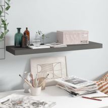 Nova - Furniture Limited - Scaffale a Parete Grigio Lucido 80x23,5x3,8