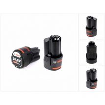 Bosch Starter-Set 10,8 v - 2x batterie professionali 10,8V 2 Ah / 2000 mAh agli ioni di litio 2607336879