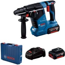 Bosch Werkzeug - Akku-Bohrhammer 18V, 2 x 5,0 Ah Akkus, Ladegerät 0611923021