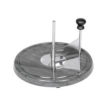Käseschaber Marmor – 14 cm Höhe – Edelstahl / Marmor / Kunststoff – Spülmaschinengeeignet – Ideal für Käse und Salate