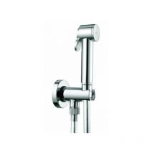 Idroscopino tondo con getto laser con flex in pvc silver - - Bossini