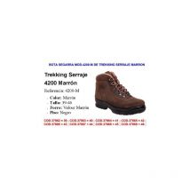 Mibricotienda - bota segarra mod.4200-m de trekking serraje marron talla 46