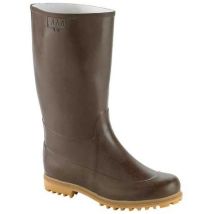 Botas de goma de rodilla 44 marrón – Empeine y suela de goma natural – Suela de tanque