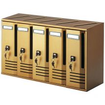 Alubox - Boîte aux lettres modèle cube vertical 5 places copropriété - Séjour