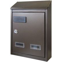 Boîte aux lettres city en fer couleur MARRON/OR-731.A 21x7xH30 cm