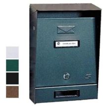 Boîte aux lettres – 22x7,5/11 cm – Acier électrozingué peint – Toit pare-pluie – Silmec