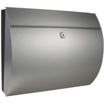 Boîte aux lettres et porte-journaux 38x13,3x30,4 cm inox hi