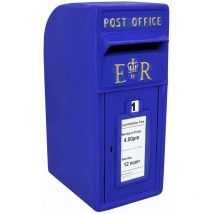 Boîte aux Lettres Murale Bleue en Fonte Réplique authentique La Poste Royal Mail Pilier Verrouillable Clé Dorée Incluses] Courrier Jusquà 200 Lettres
