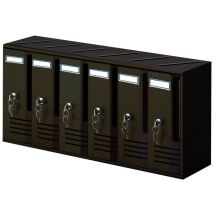 Alubox - Boîte aux lettres modèle cube 6 places aluminium 620x175x300 trimec copropriété - Séjour