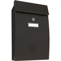 Alubox - Boîte Aux Lettres Porte-revues Série Beijing Tôle Galvanisée En Fonte Grise Vernie