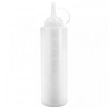 Biberón con tapa para salsas fabricado en plástico (250ml de capacidad)