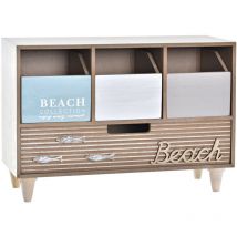 Boöte Bijoux Bois 34X14X24 Plage Marron