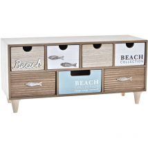 Boöte Bijoux Bois 40X16X19 Plage Marron