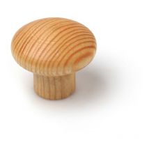 Bouton en bois avec finition en pin transparent., Dimensions: 35x35x30mm, ø: 35mm - talla