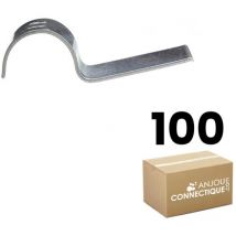 Boîte de 100 attaches métalliques à clouer pour tube, câbles ou bande perforée Ø16 RAM