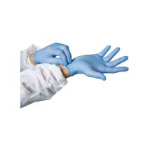 Boîte de 100 gants jetables nitrile poudrés bleu - GAN327528 notre selection