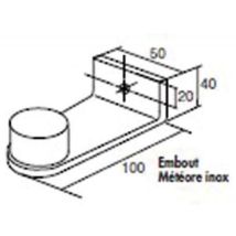 Boîte De 4 Embouts Météore Déportés Pour Tubes Ø 42.4 Mm Inox 316 - International Glace System
