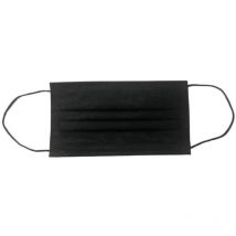 Boîte de 50 masques respiratoires jetables 3 plis Type ii r bfe 98 % noir - MASQUES10