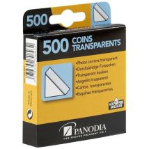 Boîte de 500 coins photos adhésifs transparents