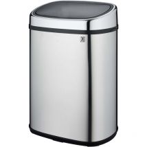 Bote de basura de acero inoxidable 48l - bat-48ls09-b ss - kitchen move -