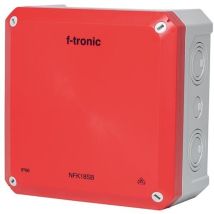 F-tronic - Boîte De Dérivation Fr 180x180x93mm, Encoches D'Ouverture Ip66, Ps, Gris/rouge, Éclairage De Sécurité