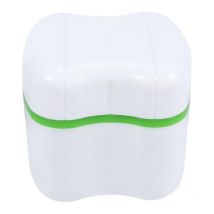 Einemgeld - Boîte de prothèse Dents Boîte de rangement avec panier de rinçage (vert)