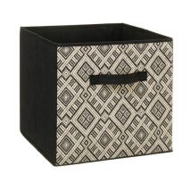 Boîte de Rangement 'Basic' 31x31cm Noir & Blanc