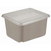 Boîte de rangement, capacité 15 Litres, 38x28,5x20,5, Gris urbain, collection Emil&Emilia