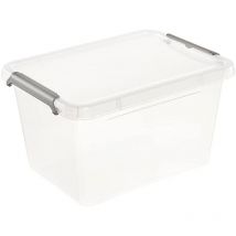 Keeeper - Boîte de rangement / Clipbox Lara, 2 litres, modulaire empilable, couvercle de clip à fermer, transparent