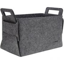 Boîte de Rangement en feutre 37x24x37cm Gris